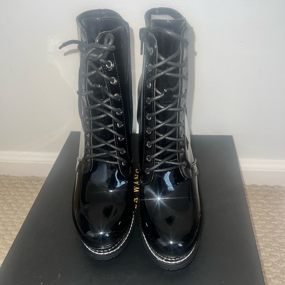 AZALEA WANG Freddie Chunky Lace Up booties SIZE: 8 - Picture 7 of 10